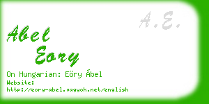 abel eory business card